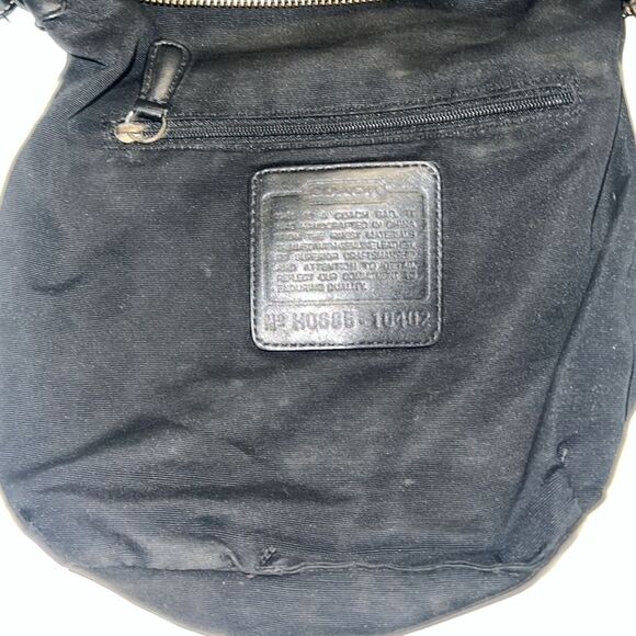 Coach Black Signature C Convertible Brass Hardware Strap Leather Bag 10402 - Picture 9 of 12